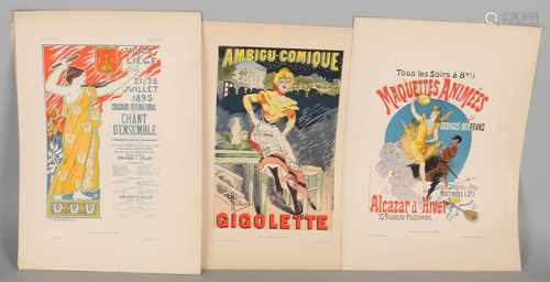 Three old French posters. Comprising: Ambiqu-Comique Posters by Camis Paris, G. Boudet Edition Les