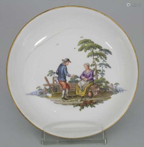 Zierschale mit Bauernpaar / A small dish with peasants,