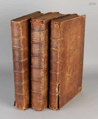 Three 18th-century English Bibles. Anno 1710 - 1712. An exposition of the five books of Moses, old