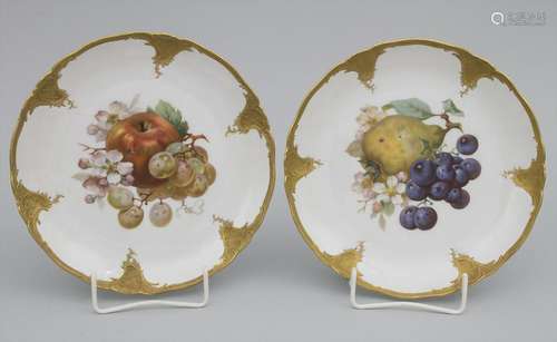 2 Teller / Two plates, Fürstenberg, 20. Jh. Material: