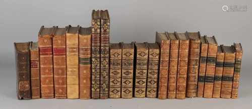 19x French antiquarian books. 18th Century etc. Among others: Les Oeuvres de Monsieur Moliere