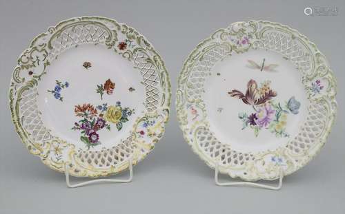 2 Teller / Two plates, Nymphenburg, 19. Jh. Material: