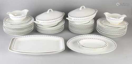 Antique German Schlaggenwald part crockery. Approximately 1920. Comprising: 30 Plates, bowls 5, 2