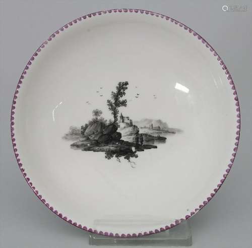 Unterschale mit Felsenlandschaft / A dish with a