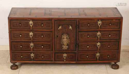 Rare Spanish / Italian? Renaissance Travel cabinet with many drawers behind the door. 