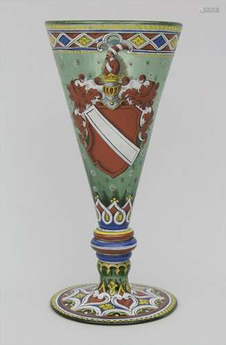 Pokal mit Wappendekor / A goblet with coat of arms, 18.