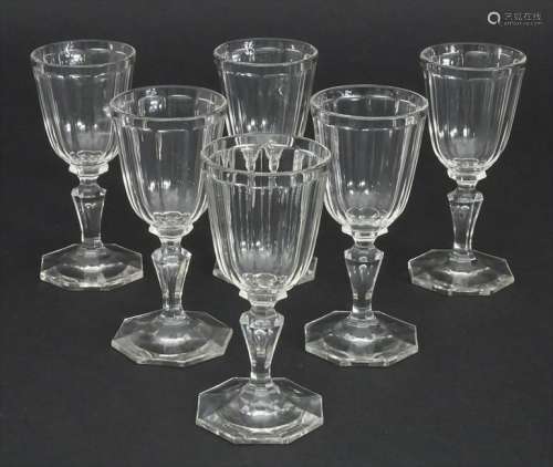 6 Likörgläser / 8 liqueur glasses, J. & L. Lobmeyr,
