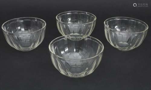 4 Glasschüsseln / 4 glass bowls, J. & L. Lobmeyr, Wien,