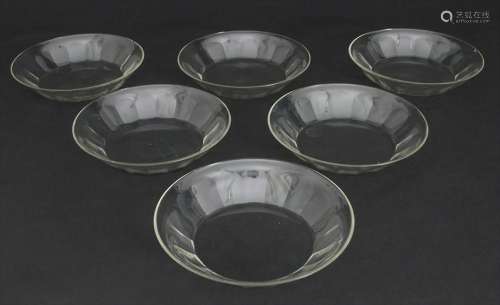 6 Glasschalen / 6 glass bowls, J. & L. Lobmeyr, Wien,