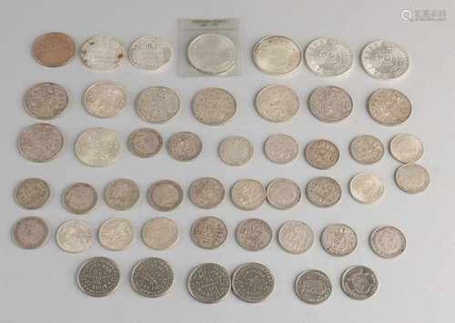 Lots of various silver coins NL including: 2x 50 Gulden 1987 10 Gulden 3x (1995, 1973, 1944-1994 and