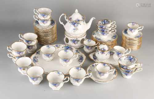 Advanced Royal Albert porcelain coffee tea set. Decor Moonlight Rose. Comprising: Teapot and tea