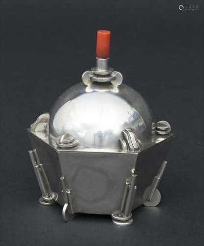 Art Déco Silber Dose / An Art Deco silver trinket box,