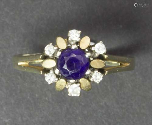 Damenring mit Brillanten und Amethyst / A lady's ring