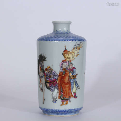 A Chinese Enamel Famille Rose Porcelain Vase
