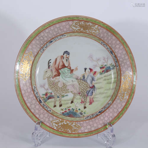 A Chinese Figures Printed Porcelain Plate