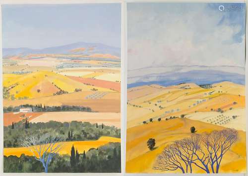 Mario Lucchesi (*1919), 2 Landschaftsbilder / A set of