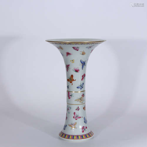 A Chinese Famille Rose Porcelain Flower Vase