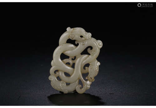 A Chinese Dragon Pattern Jade Pendant