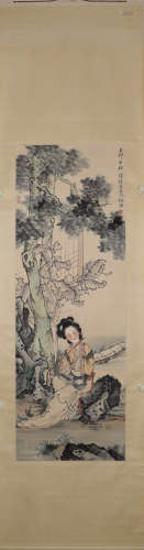 A Chinese Figure Painting,Xu Cao Mark