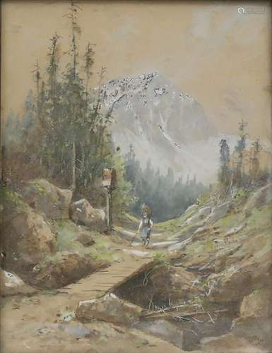 Josef Höger (1801-1877), 'Gebirgslandschaft mit