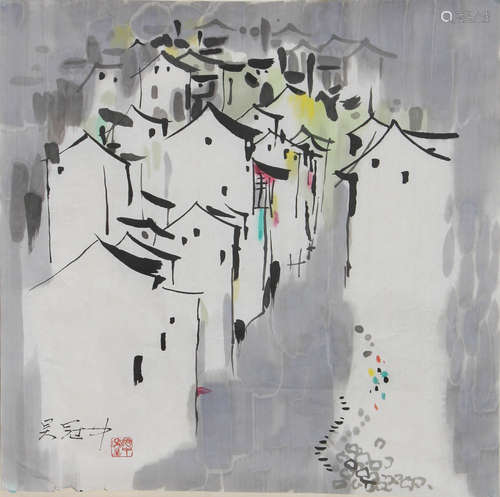 A Chinese Painting, Wu Guanzhong Mark