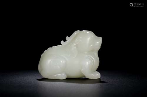 A Chinese Hetian Jade Beast 