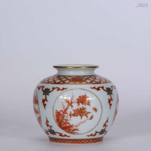 A Chinese Floral Porcelain Water Pot