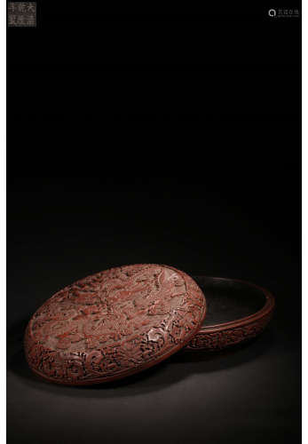 A Chinese Floral Lacquerware Box