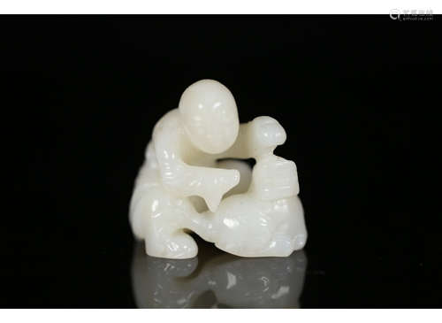 A Chinese Carved Hetian Jade Ornament