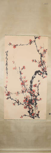 A Chinese Plum Blossom Painting, Dong Shouping Mark