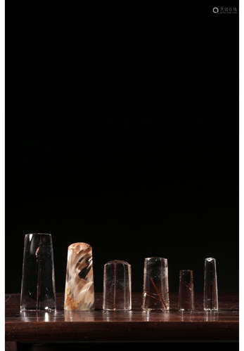 A Set of Chinese Natural Crystal Material for Seal