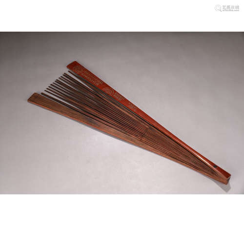 A Chinese Bamboo Ribs of a Fan