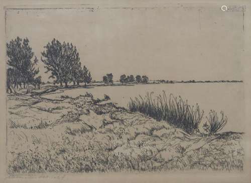 Alexander Olbricht (1876-1942), 'Flussufer' / 'A river