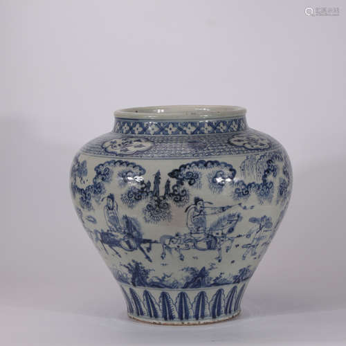 A Chinese Blue and White Porcelain Jar