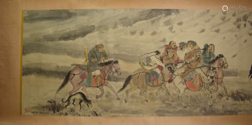 A Chinese Figure Painting, Hu Yefo Mark