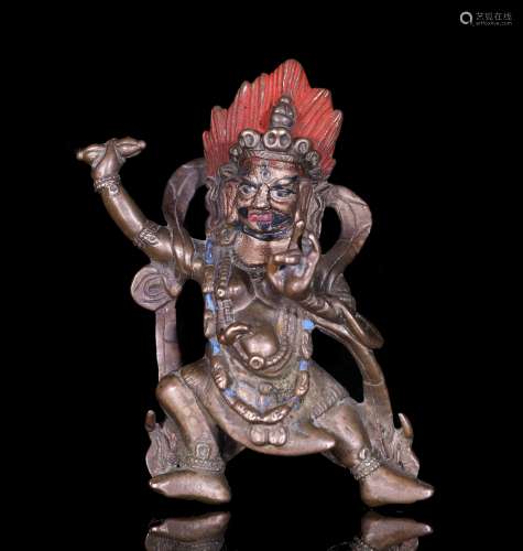 A Chinese Bronze Statue of Vajrapani 