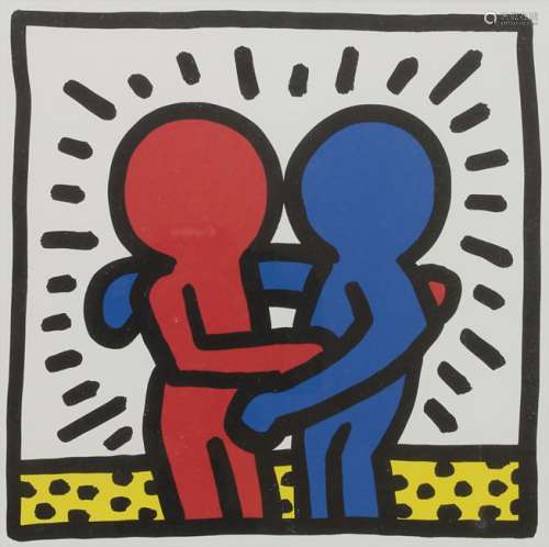 Keith Haring (1958-1990), 'Paar' Technik: Seriegrafie