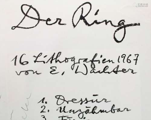 Emil Wachter (1921-2012), 15 Lithografien 'Der Ring' /