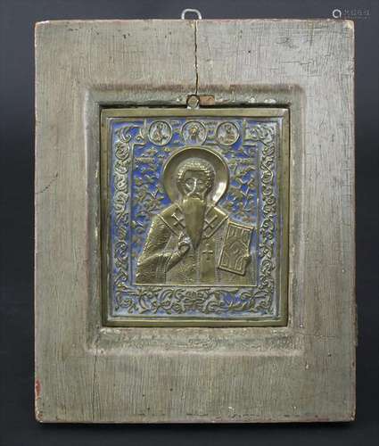 Bronzeikone 'Heiliger Nikolaus' / A bronze icon 'St.