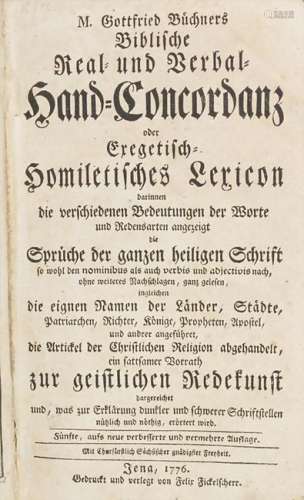 M. Gottfried Büchner: 'Biblische Real- und