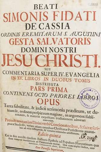 Beati Simonis Fidati de Cassia ... Jesu Christi,