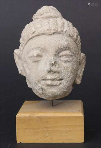 Buddhakopf / A head of a buddha, wohl Burma Material: