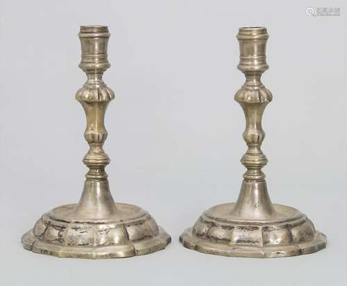 Paar Barock Leuchter / A pair of Baroque candlesticks,