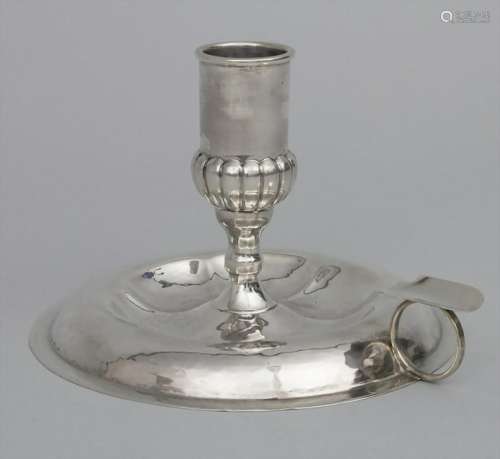 Handleuchter / A silver candleholder with handle, 18.
