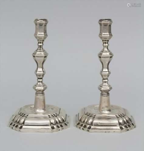 Paar Barock Leuchter / A pair of Baroque silver