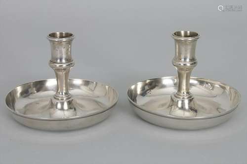 Paar Barock Reise-Leuchter / A pair of Baroque silver