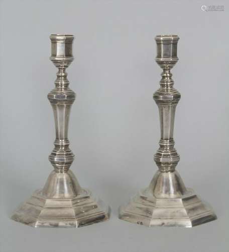 Paar Barock Leuchter / A pair of Baroque silver