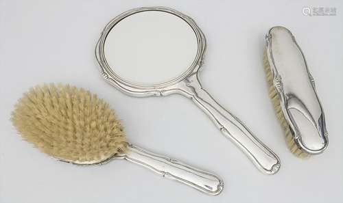 3-teiliges Frisierset / A 3-piece silver hairdressing