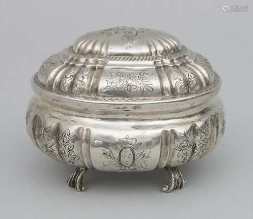 Barock Zuckerdose / A Baroque silver sugar box,