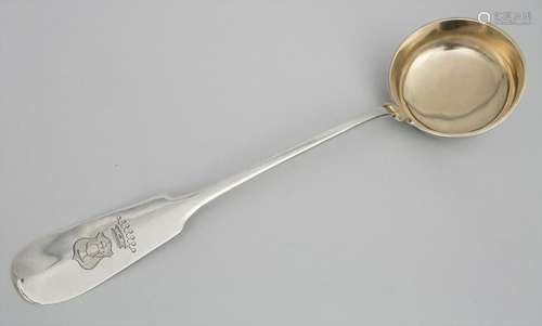 Biedermeier Schöpfkelle / A Biedermeier silver ladle,